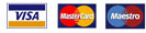 Visa, Mastercard and Maestro logos